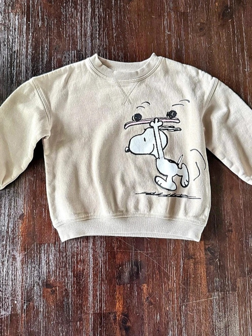 H&M x Peanuts Snoopy Sweatshirt Cream Boys 3T